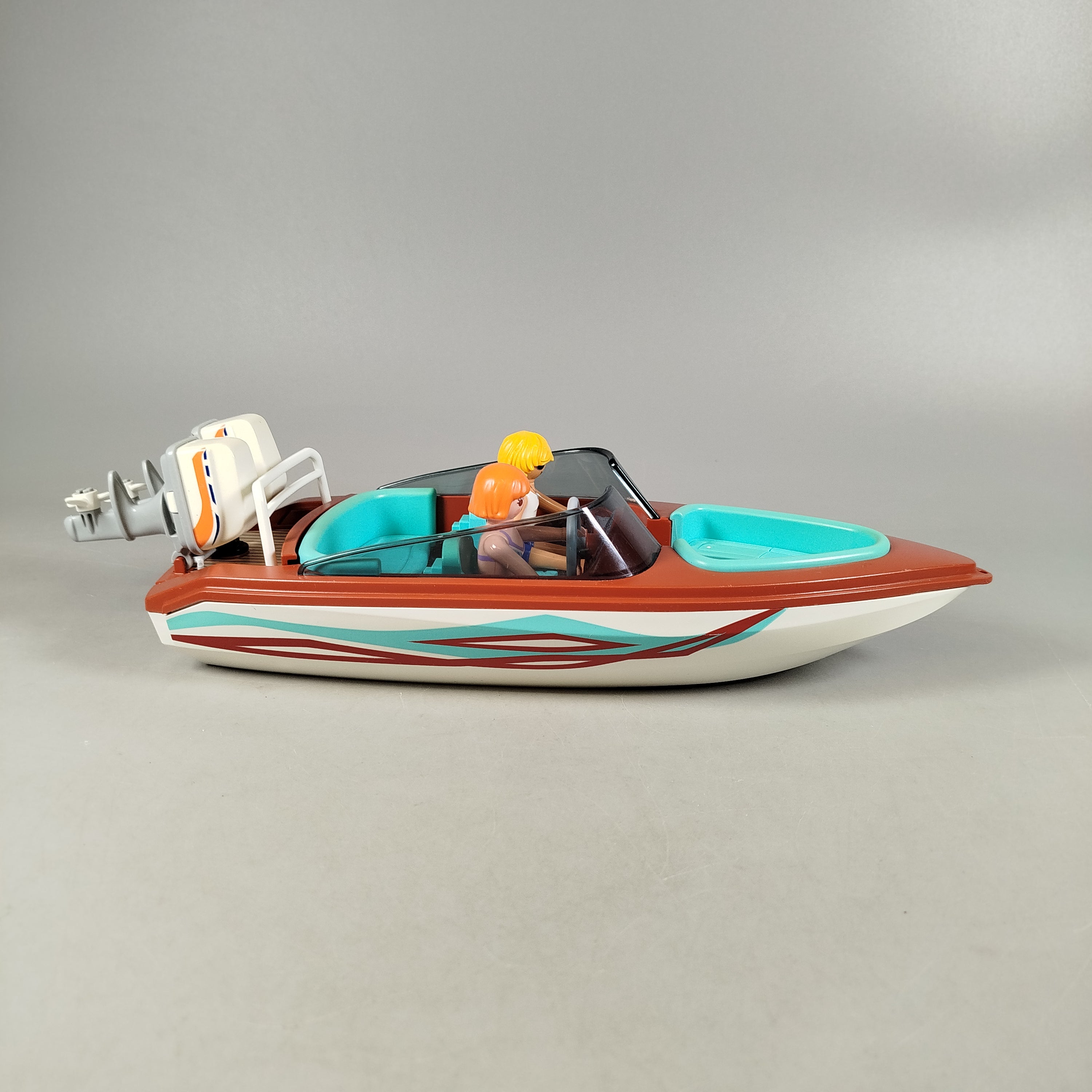Playmobil 🙂🏠 Motorboot mit 2 Figuren, gebraucht, ab 3 4 5 Jahre | ✅ geprüft